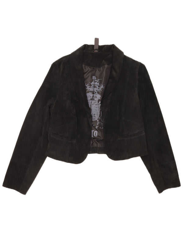 Vintage Γυναικείο Suede Μπουλέ Bolero IT 40 Small Black