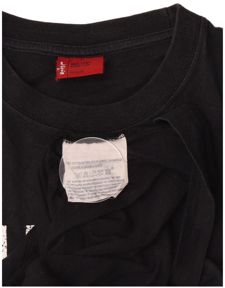 Levi's Mens Graphic T-Shirt Top Medium Black Cotton