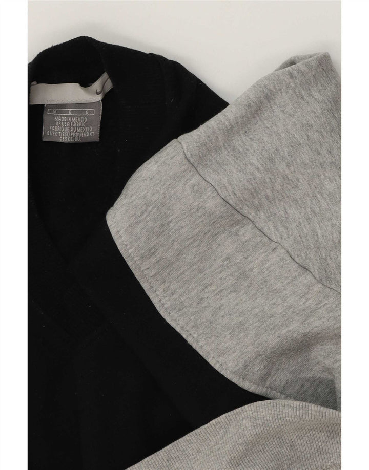 Nike Womens Graphic Sweatshirt Jumper UK 14 Medium Black Colourblock