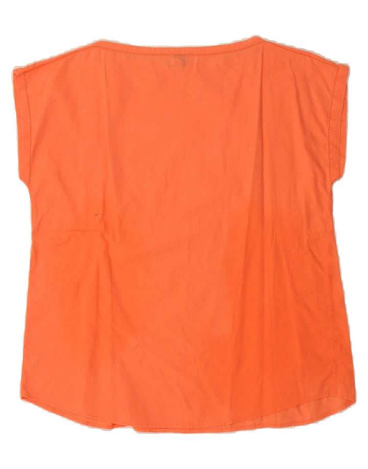 BENETTON Womens Sleeveless Blouse Top IT 44 Medium Orange Cotton Vintage Benetton and Second-Hand Benetton from Messina Hembry 
