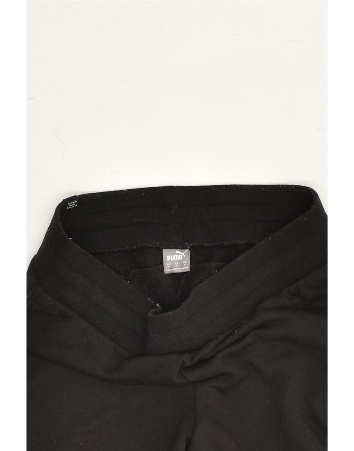 PUMA Womens Tracksuit Trousers UK 10 Small Black Cotton | Vintage Puma | Thrift | Second-Hand Puma | Used Clothing | Messina Hembry 