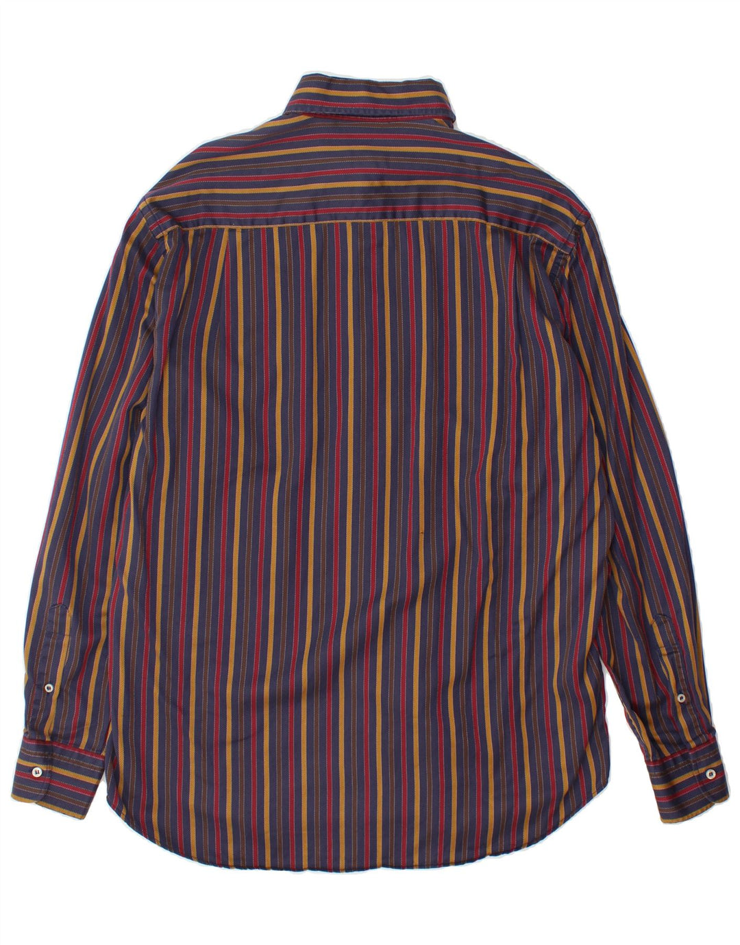 PAUL & SHARK Mens Shirt Medium Navy Blue Striped Cotton Vintage Paul & Shark and Second-Hand Paul & Shark from Messina Hembry 