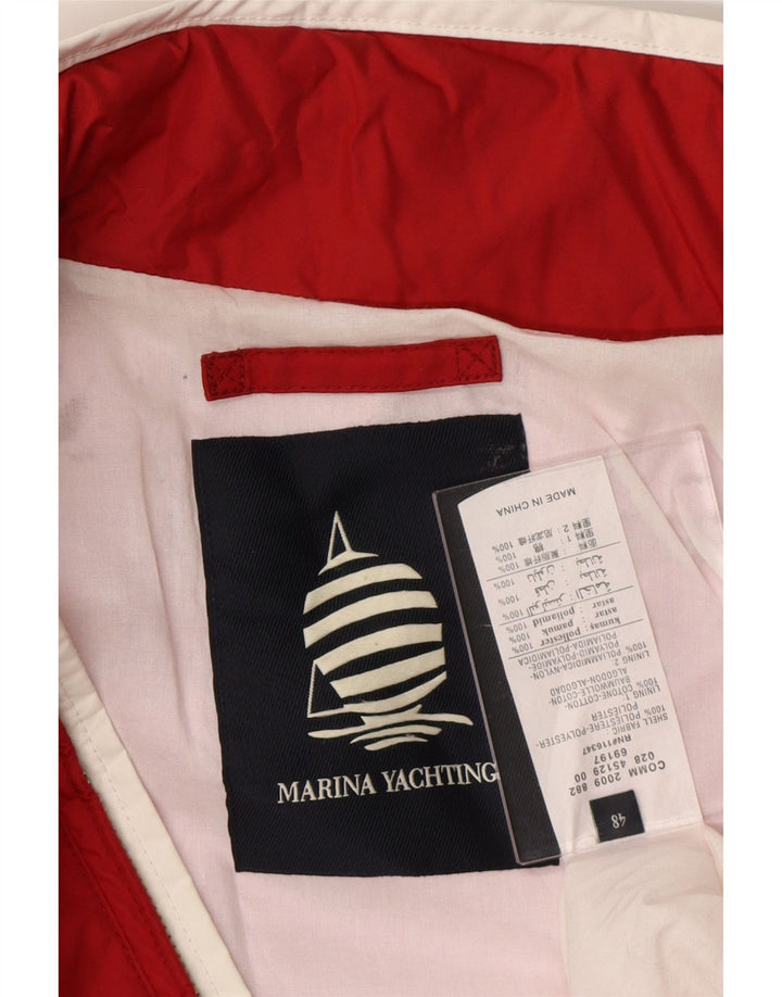 MARINA YACHTING Womens Hooded Utility Jacket IT 48 XL Red Polyester