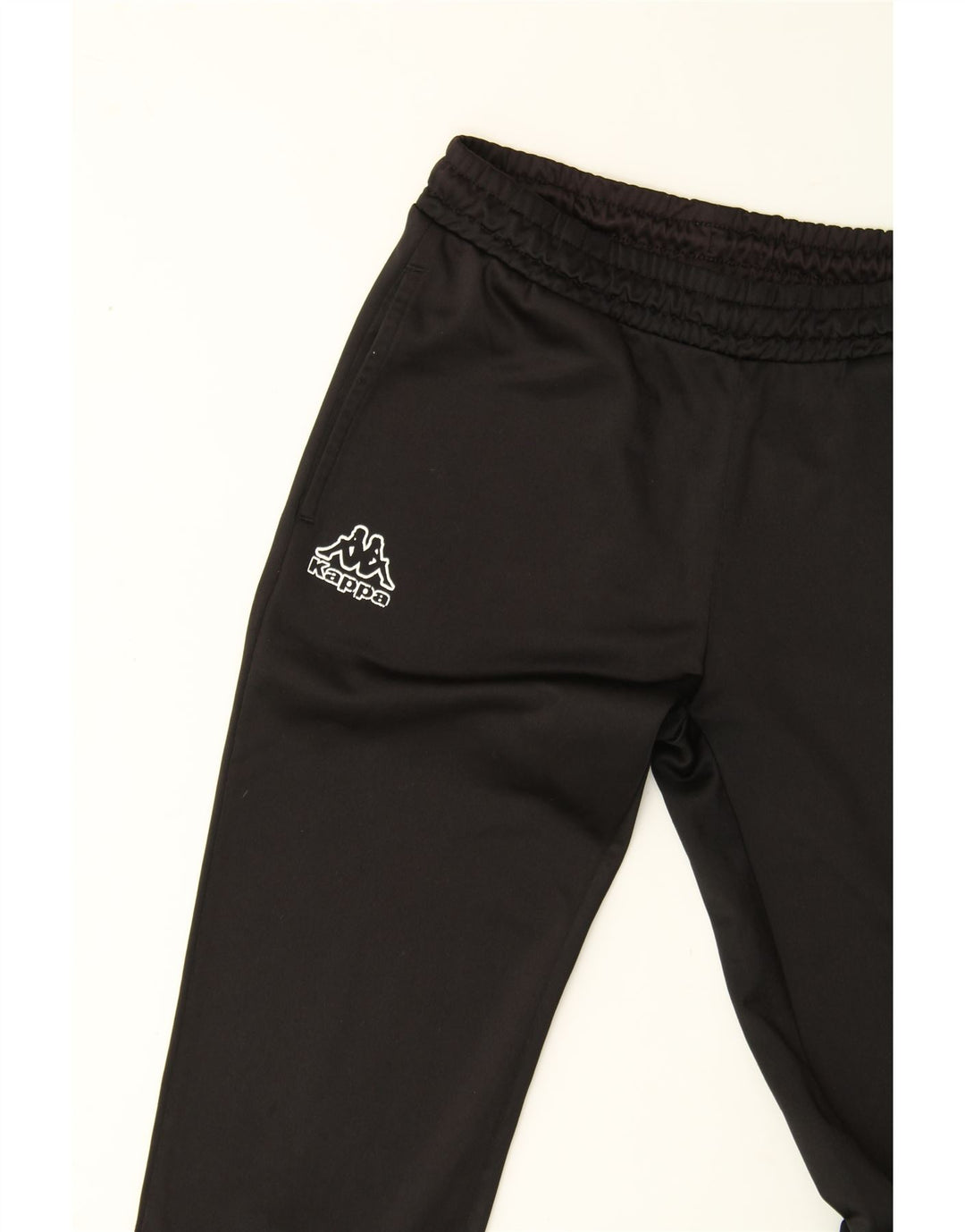 KAPPA Boys Tracksuit Trousers Joggers 13-14 Years Black Polyester Vintage Kappa and Second-Hand Kappa from Messina Hembry 