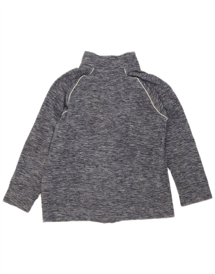 Puma Boys Fleece Jacket 12-13 Years Large Navy Blue Flecked Polyester