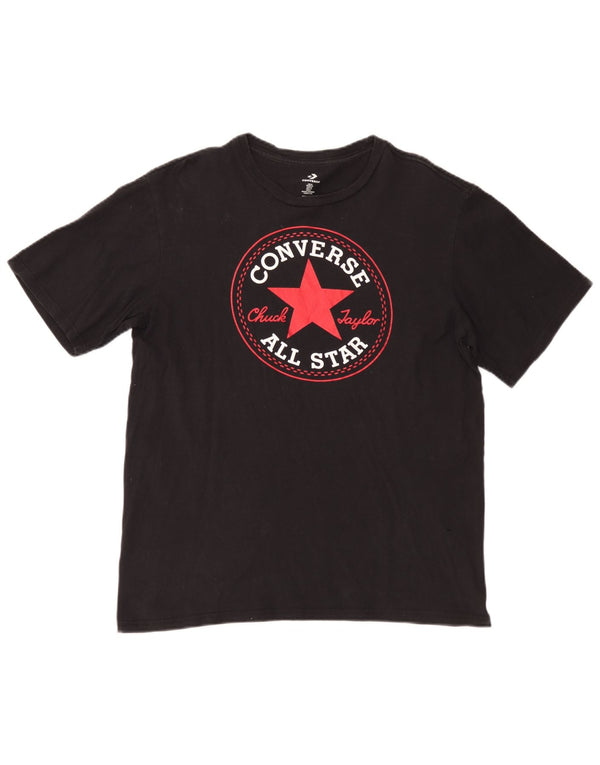 Converse Herre Chuck Taylor Grafisk T-Shirt Top Medium Sort