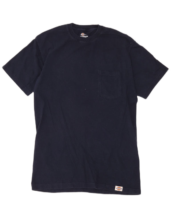 Dickies Mens T-Shirt Top Large Navy Blue Cotton