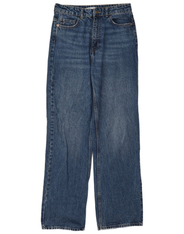 Zara Womens High Waist Loose Jeans EU 38 Small W28 L33 Blue Cotton