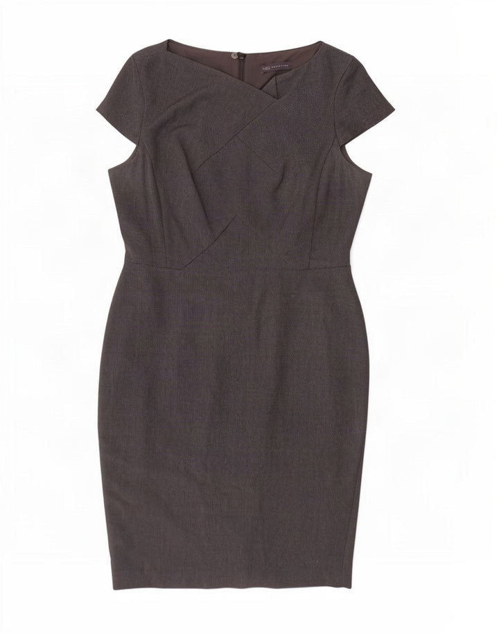 Γυναικείο φόρεμα με θήκη Marks & Spencer UK 14 Large Grey Polyester