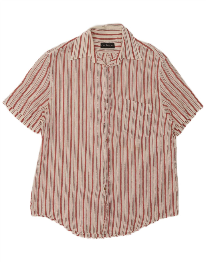Camicia a maniche corte da uomo Cacharel a righe bianche grandi