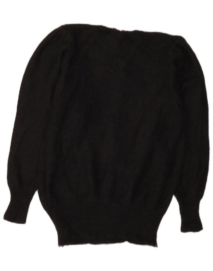 Vintage Womens Crew Neck Jumper Sweater IT 44 Medium Black