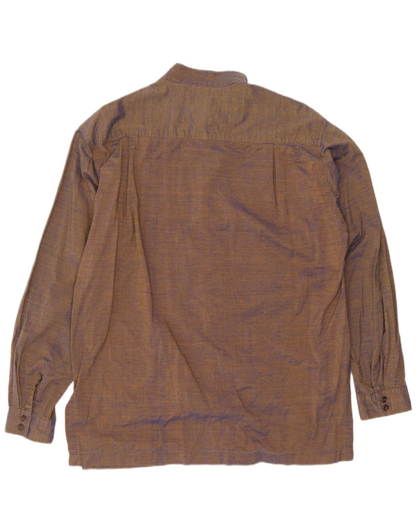 Vintage herreskjorte medium brun bomuld