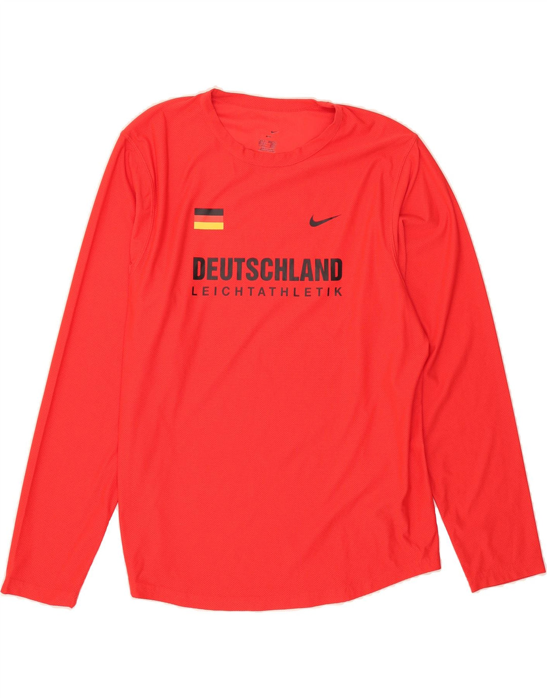 NIKE Mens Graphic Top Long Sleeve UK 39/41 Medium Red Vintage Nike and Second-Hand Nike from Messina Hembry 