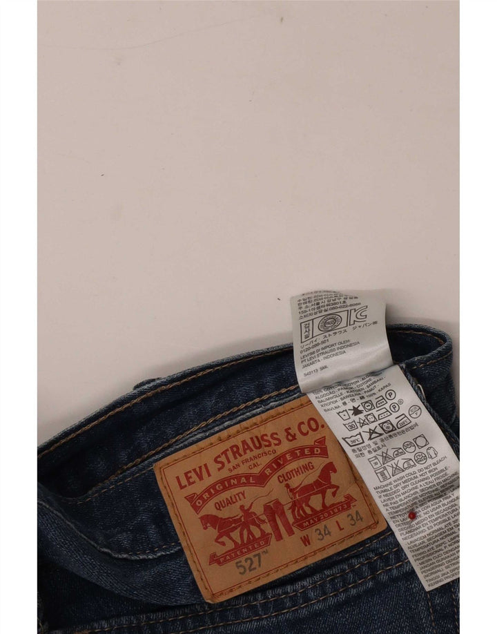 Levi's Mens 527 Bootcut Jeans W34 L34 Μπλε βαμβακερό