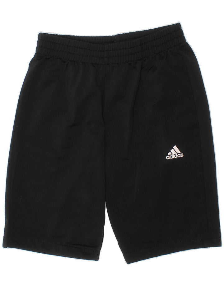 ADIDAS Boys Bermuda Sport Shorts 9-10 Years  Black Polyester Vintage Adidas and Second-Hand Adidas from Messina Hembry 