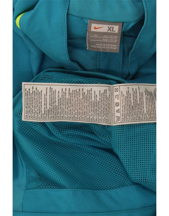 Nike Boys Barcelona Tracksuit Top Jacket 13-14 Years XL Blue Polyester
