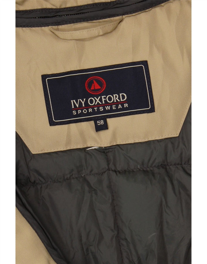 IVY OXFORD Mens Padded Jacket IT 58 4XL Beige Polyester