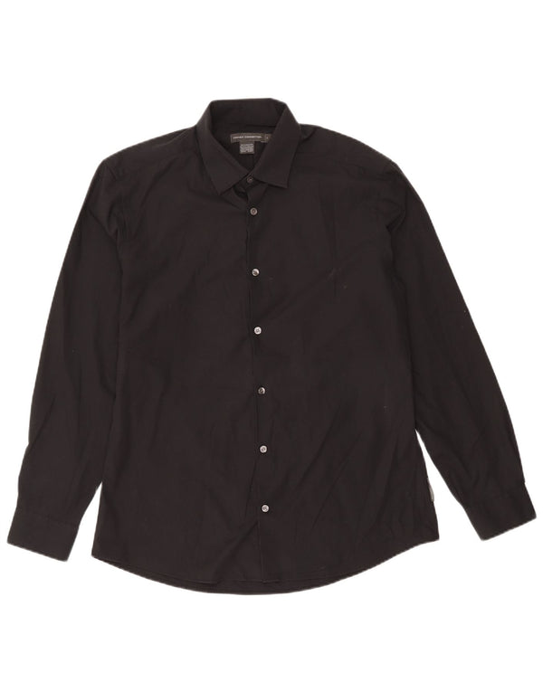 French Connection Mens Shirt Large Black Cotton