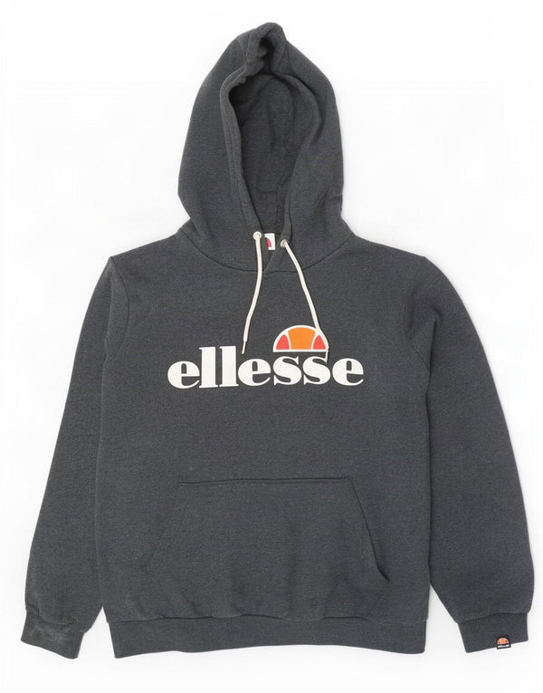 Felpa con cappuccio grafica da donna Ellesse UK 18 XL Cotone grigio