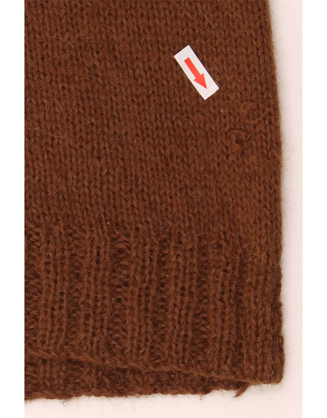 Vintage Womens Roll Neck Jumper Sweater UK 12 Medium Brown