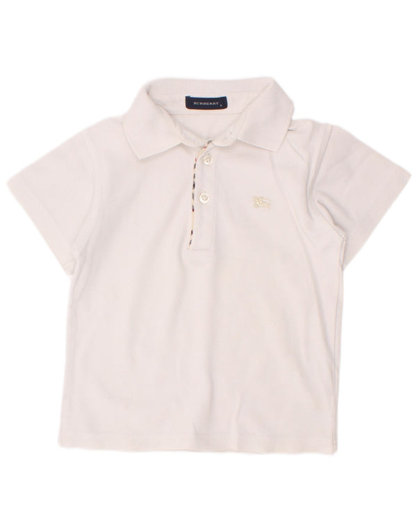 Burberry Boys poloshirt 2-3 år hvid