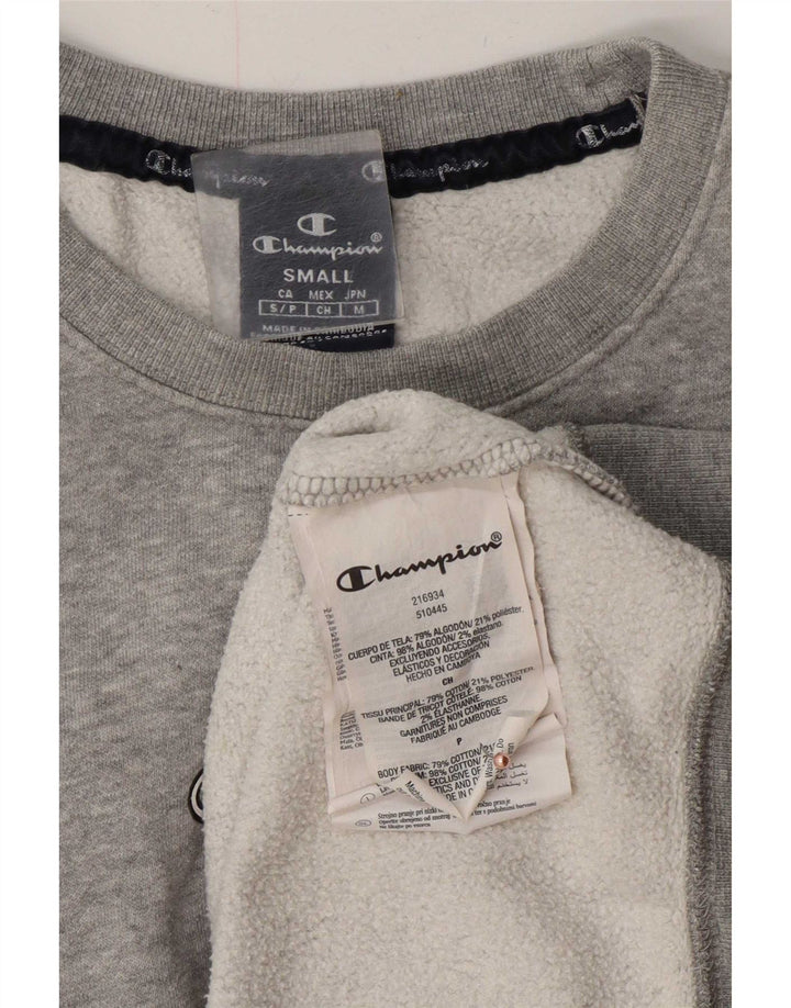 Champion Mens Sweatshirt Jumper Small Grey Flecked Cotton