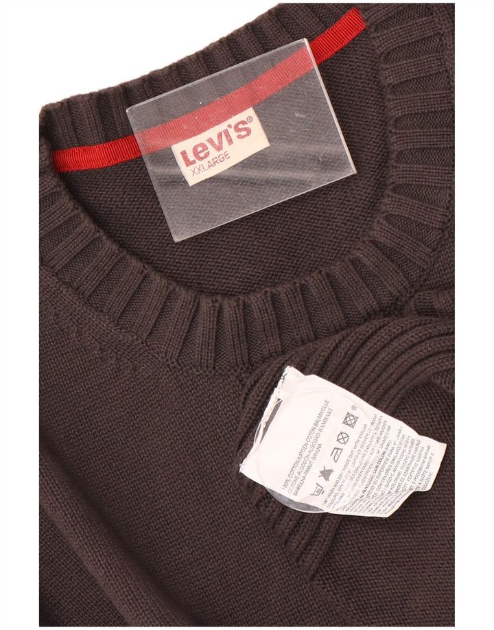 Levi's Mens Crew Neck Jumper Sweater 2XL Black Cotton