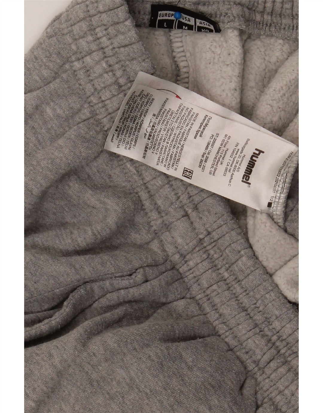 HUMMEL Mens Tracksuit Trousers Large  Grey Cotton Vintage Hummel and Second-Hand Hummel from Messina Hembry 