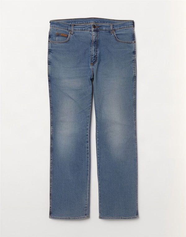 Jeans dritti da uomo Wrangler Texas W38 L34 cotone blu