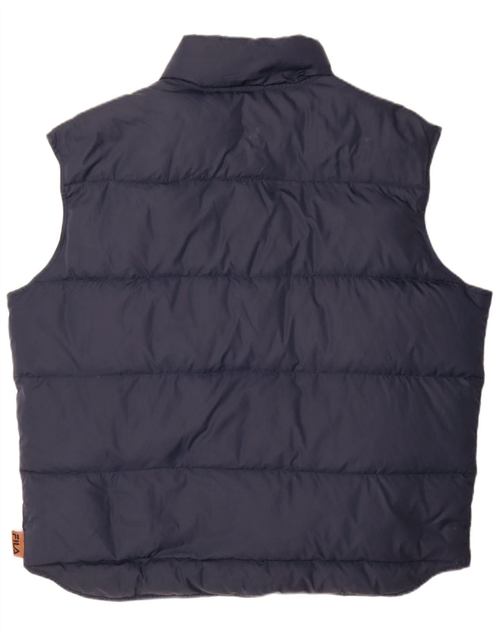 Fila Mens Padded Gilet IT 56 XL Navy Blue Polyamide