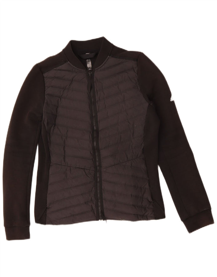 Giacca da tuta da donna Adidas UK 16/18 Large Nero Poliestere