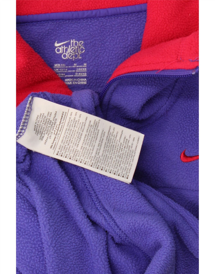 NIKE Womens Fleece Jacket UK 12/14 Medium Purple Polyester