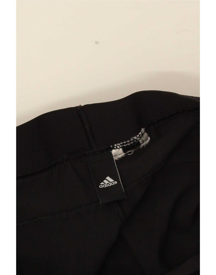 Adidas Damen Crop Leggings UK 12 Medium Schwarz