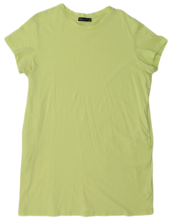 Damska sukienka T-shirt Marks & Spencer UK 16, duża, zielona bawełna