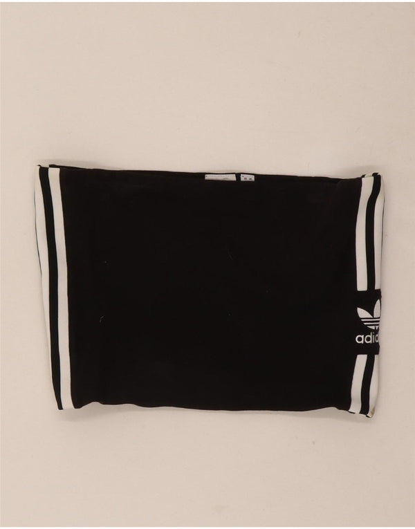 Adidas Γυναικείο Crop Strapless Top UK 12 Medium Black Cotton