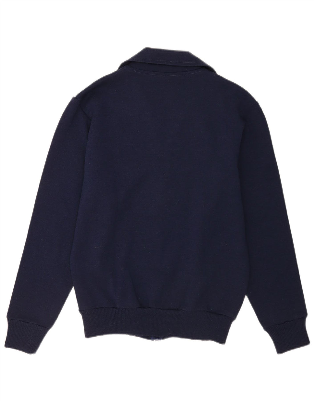 Vintage Mens Tracksuit Top Jacket IT 48 Medium Navy Blue Colourblock