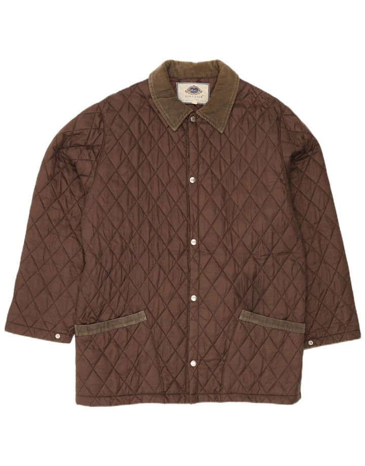 Giacca trapuntata da uomo SINCLAIR UK 38 Nylon marrone medio