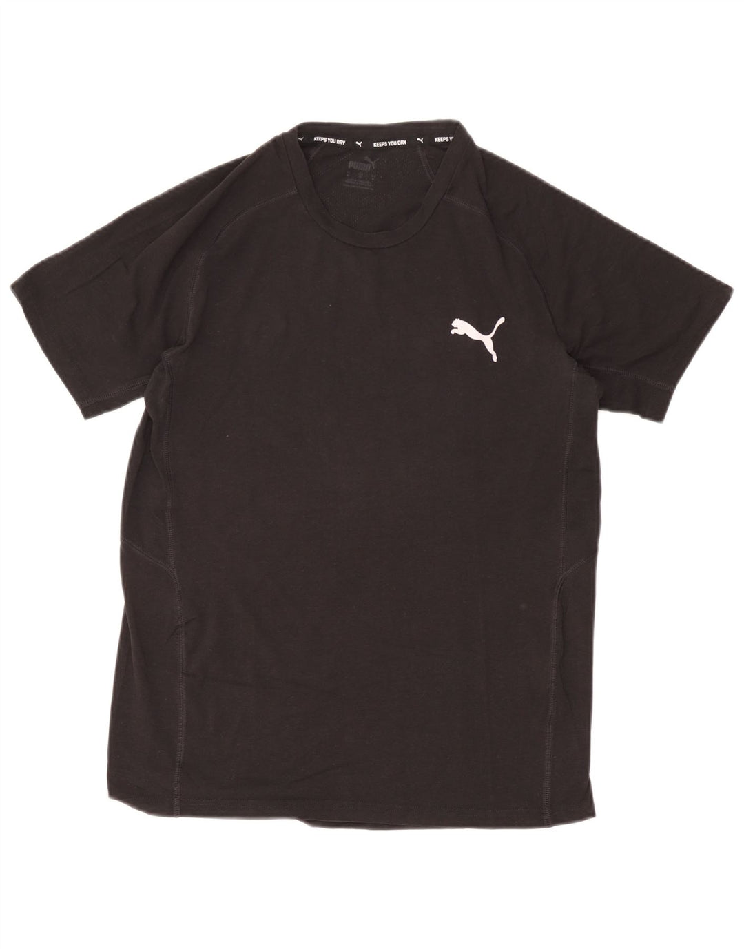 Puma Mens T-Shirt Top Medium Black Cotton
