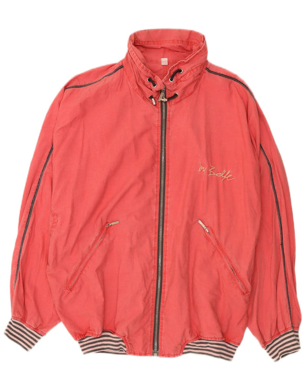 Vintage Womens Oversized Bomber Jacket IT 44 Medium Pink Cotton