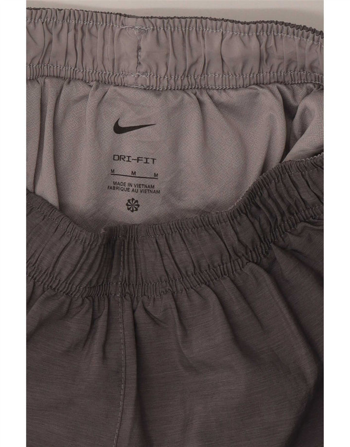Pantaloncini sportivi da donna Nike UK 12 Poliestere color block grigio medio
