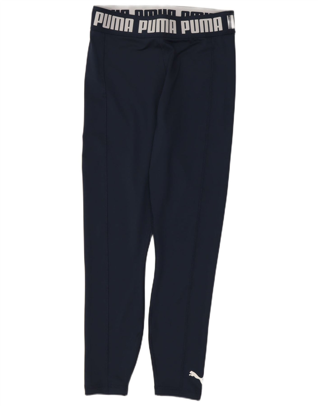 Puma Womens Graphic Leggings UK 10 Small Navy Blue