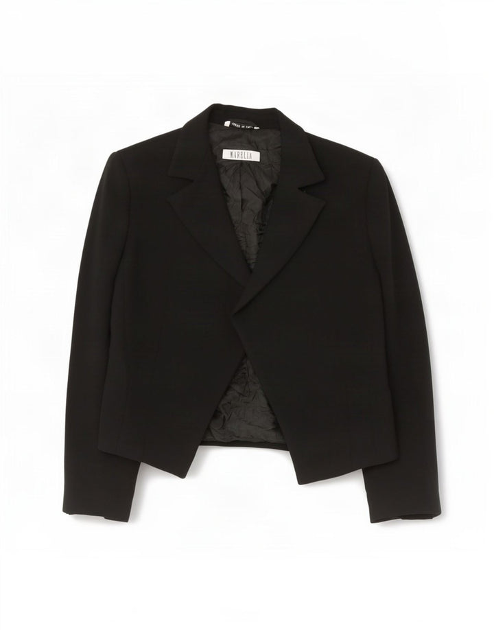 Marella Chaqueta Bolero para Mujer UK 42 Mediana Poliéster Negro
