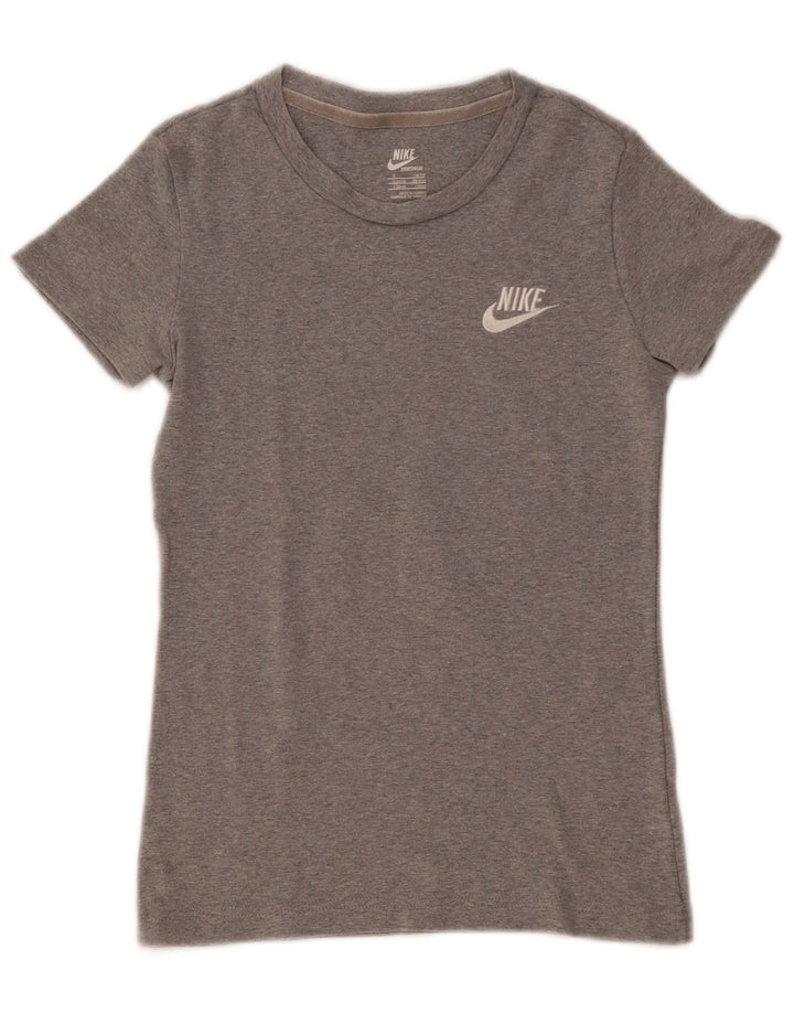 Nike Womens T-Shirt Top UK 8/10 Small Grey