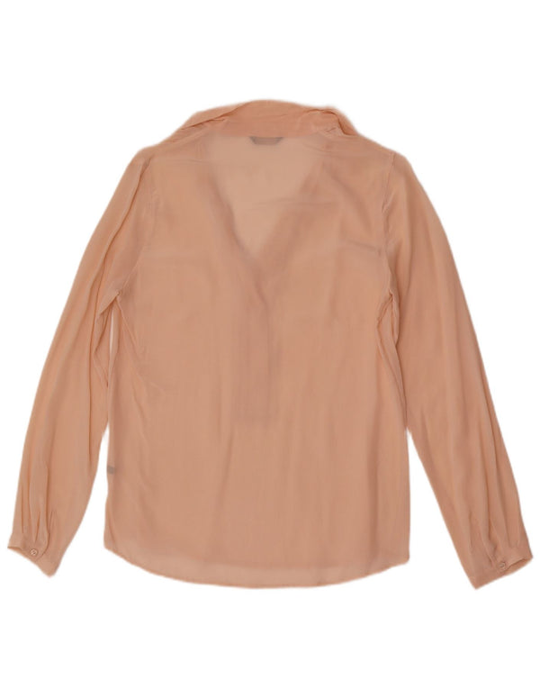 Massimo Dutti Damen-Pulloverhemd mit lockerer Passform, durchsichtig, EU 36, XS, Rosa