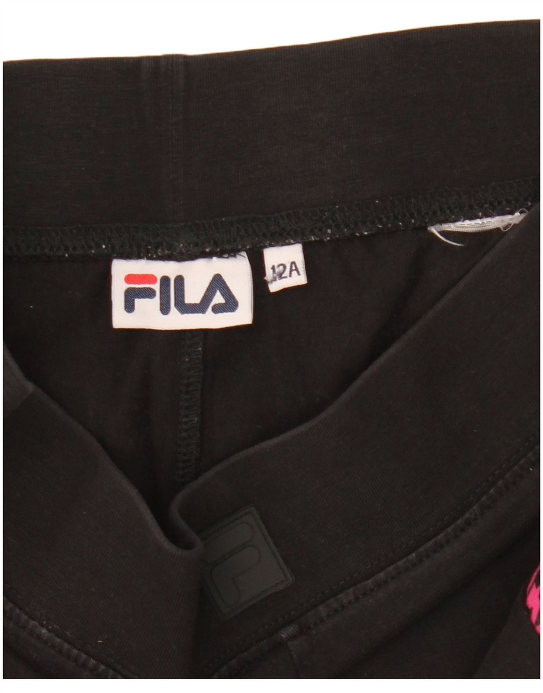 Fila Girls Leggings 11-12 Years Black Houndstooth