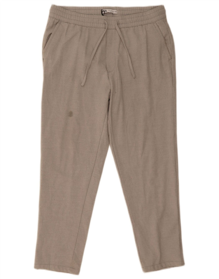 ZARA Mens Tracksuit Trousers XL Grey Polyester