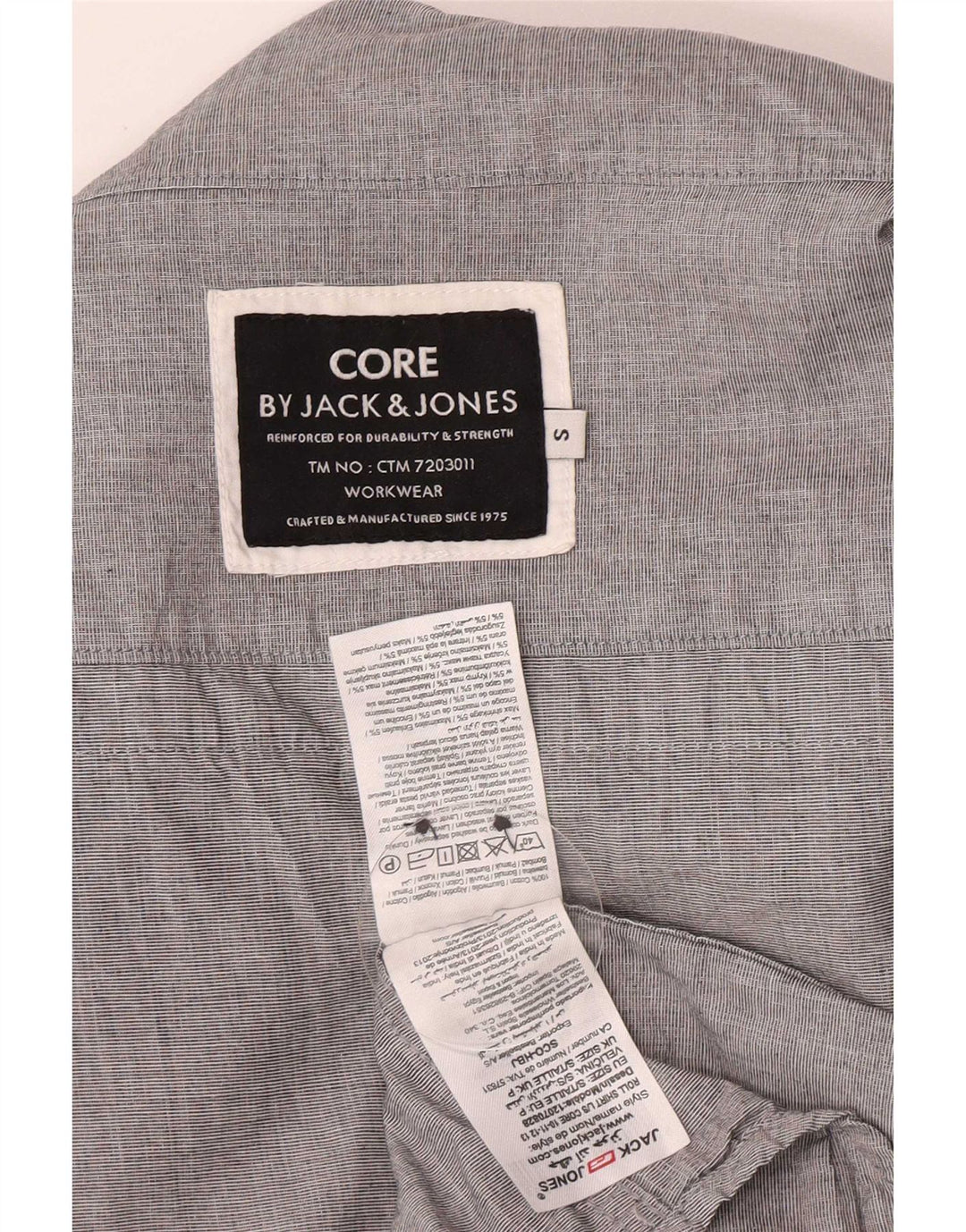 Jack & Jones Chemise Col Roulé Homme Petit Gris Coton