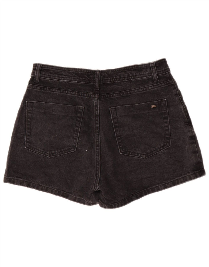 Zara Womens Denim Shorts Medium W28  Black Cotton