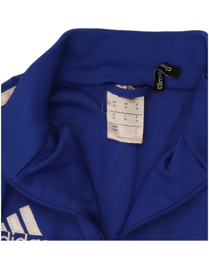 ADIDAS Herren Climalite Pullover-Trainingsanzug-Oberteil, Mittelblau, Farbblock