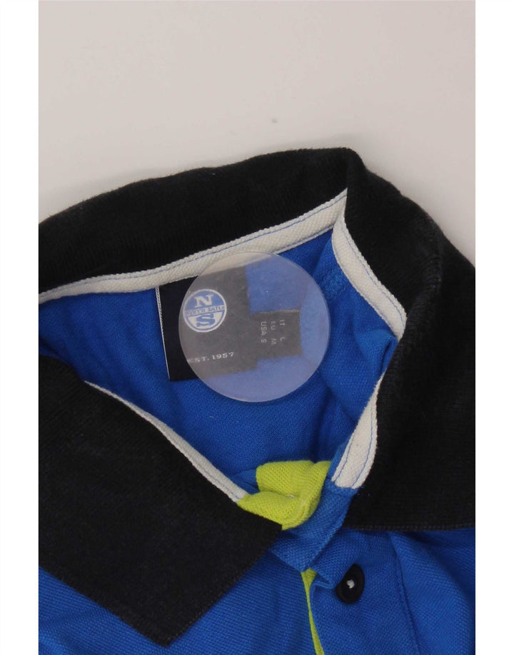 North Sails Polo Homme Petit Bleu Colorblock